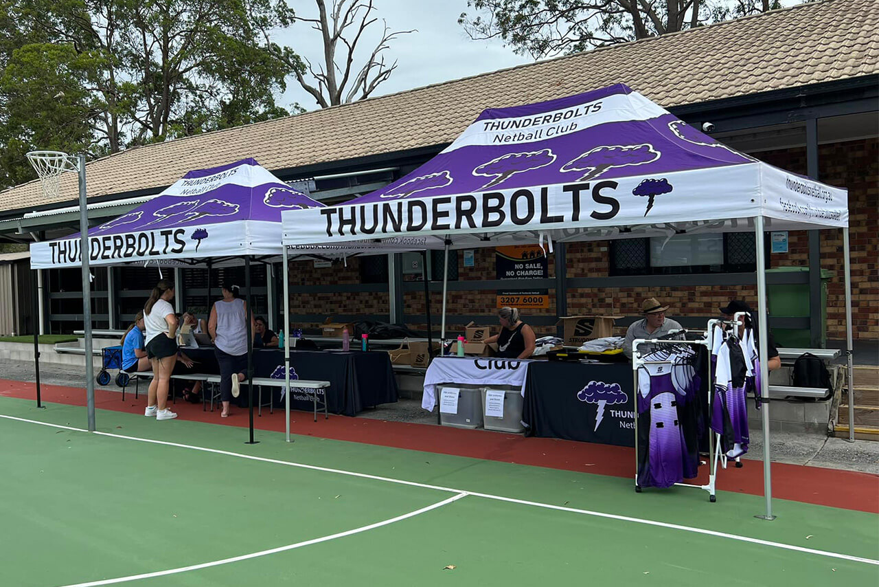 Thunderbolts Netball Merchandise Stand